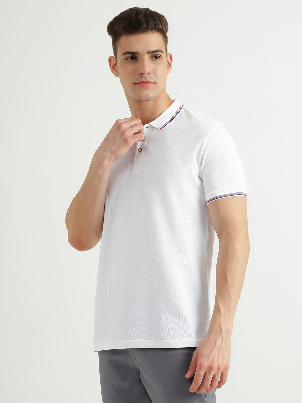 Valmont Mastectomy Pocket Cotton Short Sleeve T-Shirt - Black - White