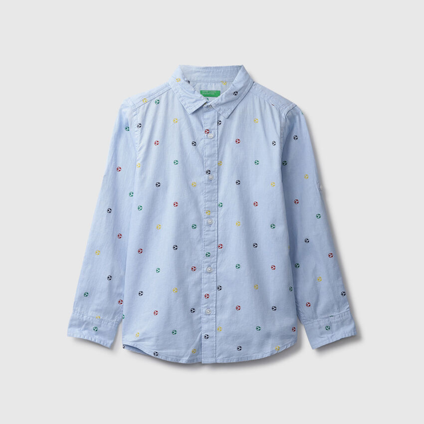 United Colors Of Benetton Blue Printed Shirt