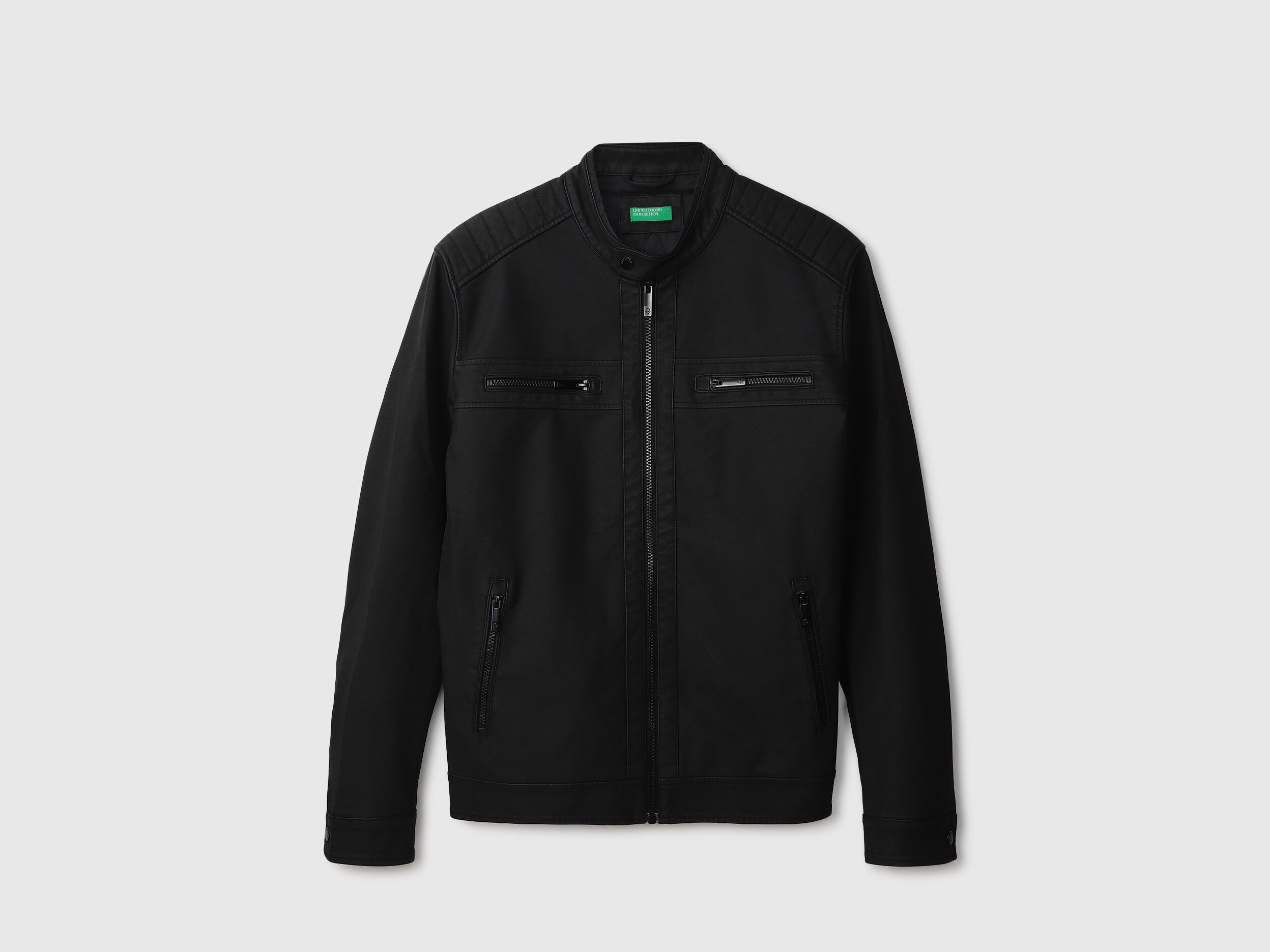 United Colors of Benetton Dark Grey Regular Fit Denim Jacket