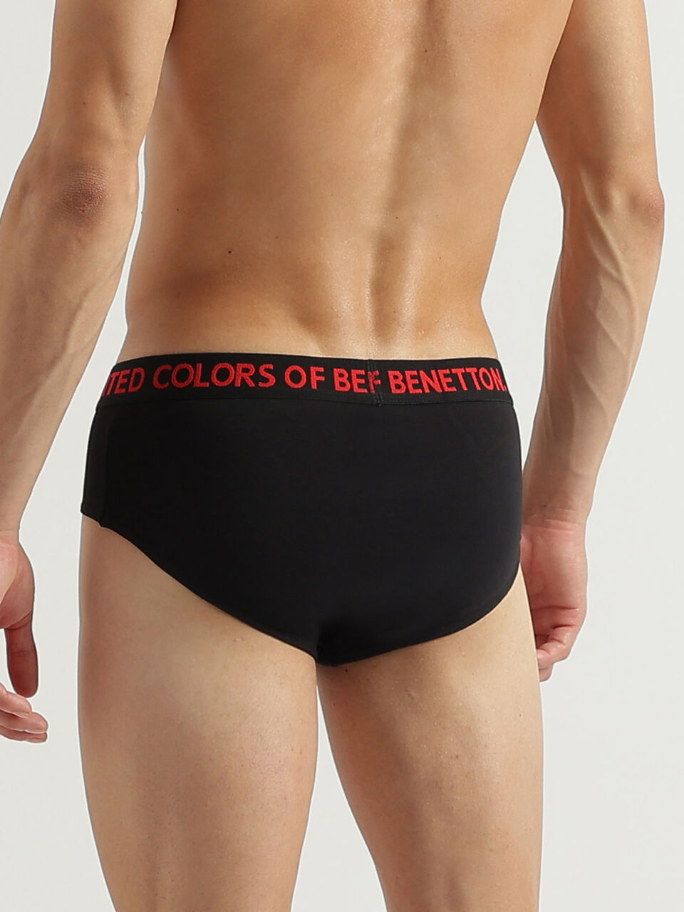 Buy UNITED COLORS OF BENETTON Pack of 3 Solid Colour Low Rise Boxer Briefs  (Size: 2XL)-23P3MENUC182I902 Black at