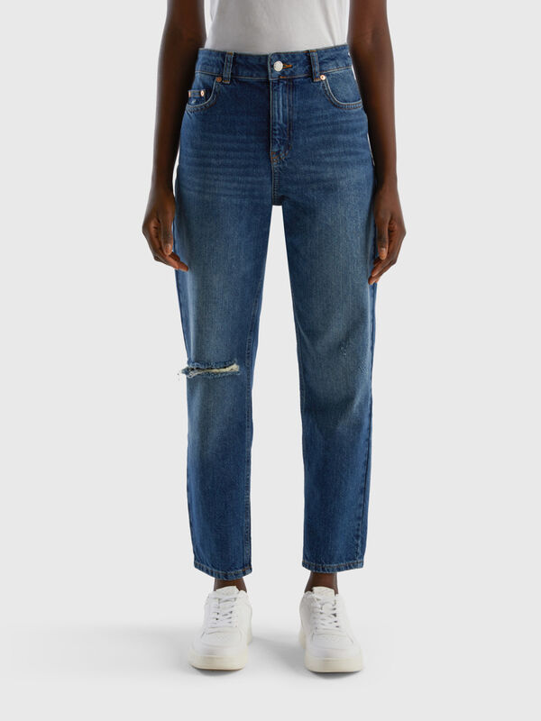 CROPPED HIGH-WAISTED JEANS