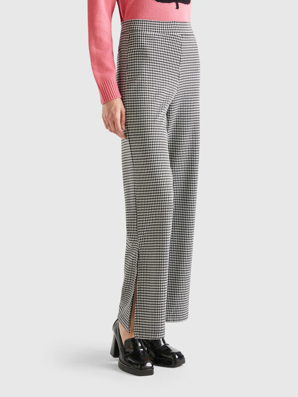 Printed Flared Fit Trousers