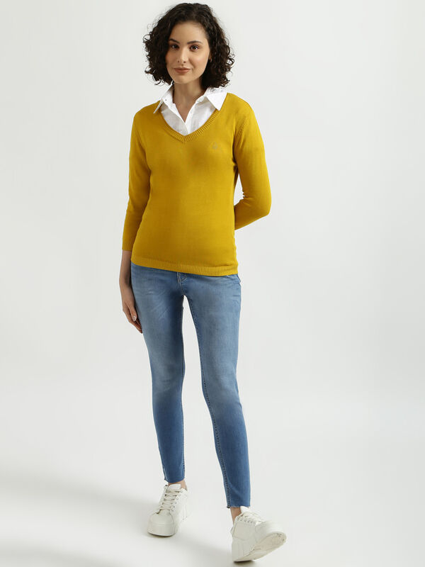 Mustard V-Neck Sweater