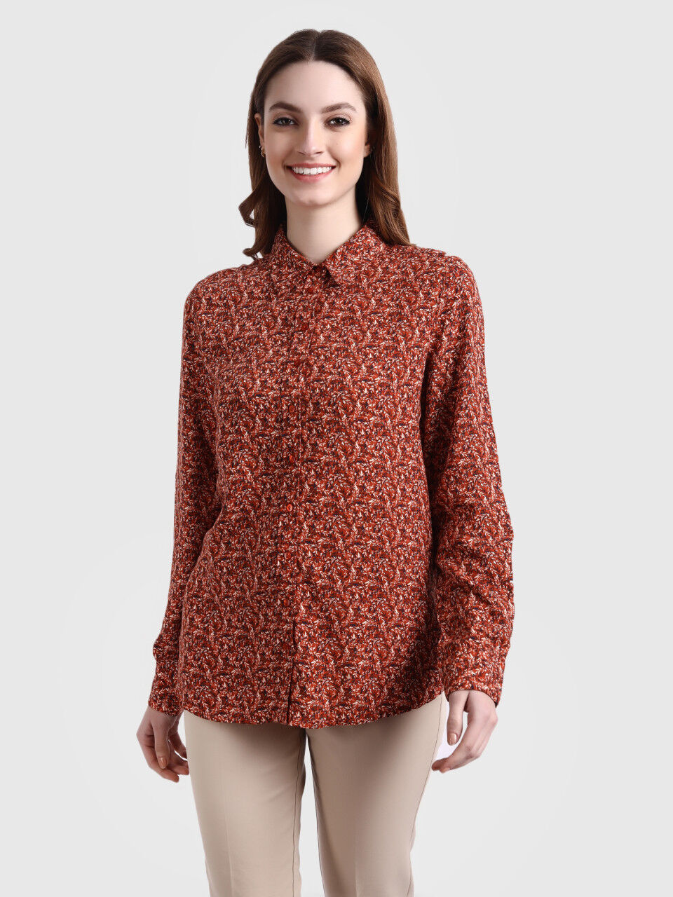 Floral Print Shirt with Full Sleeves