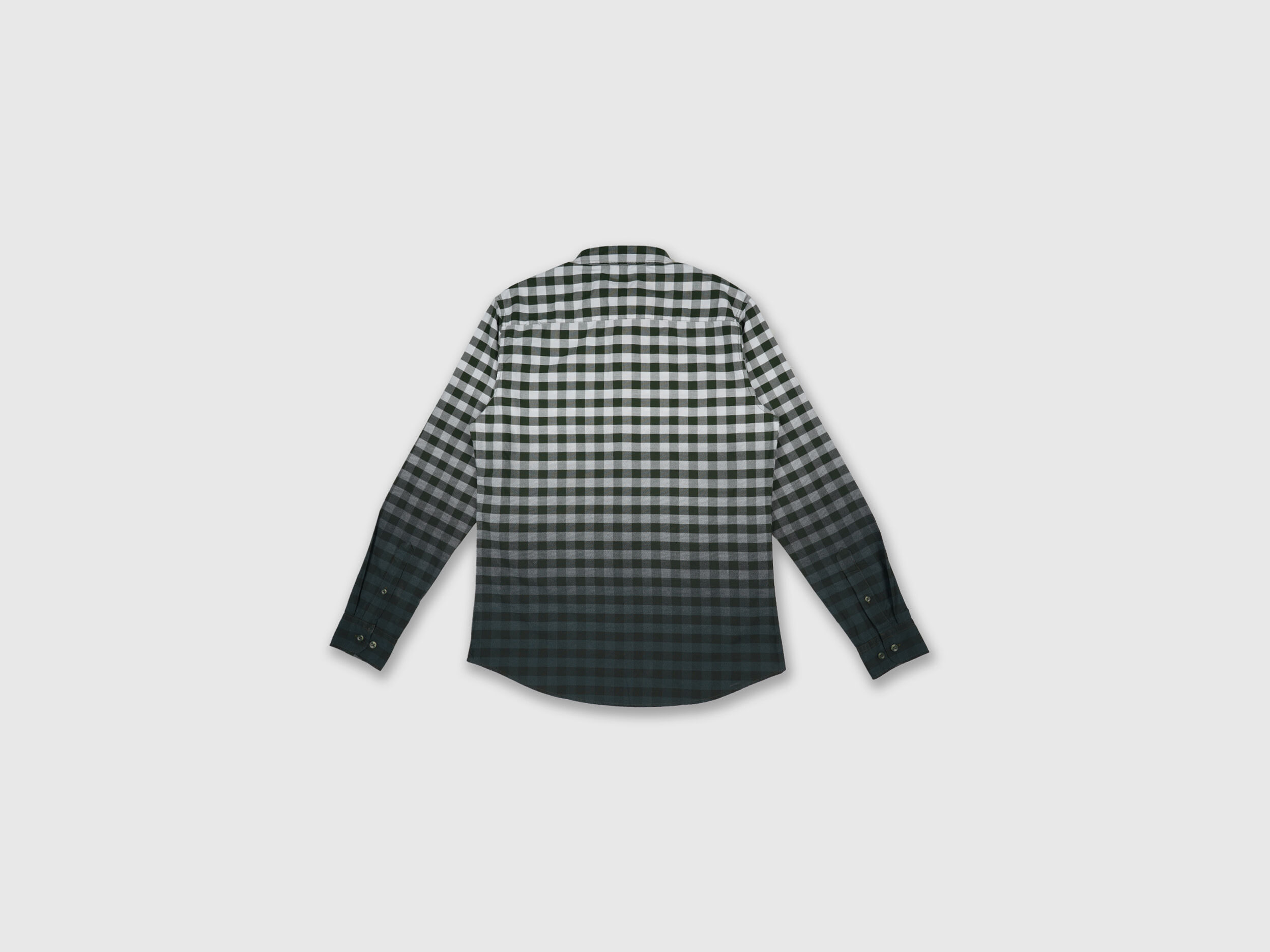 Ombre Check Shirt - Black | Benetton
