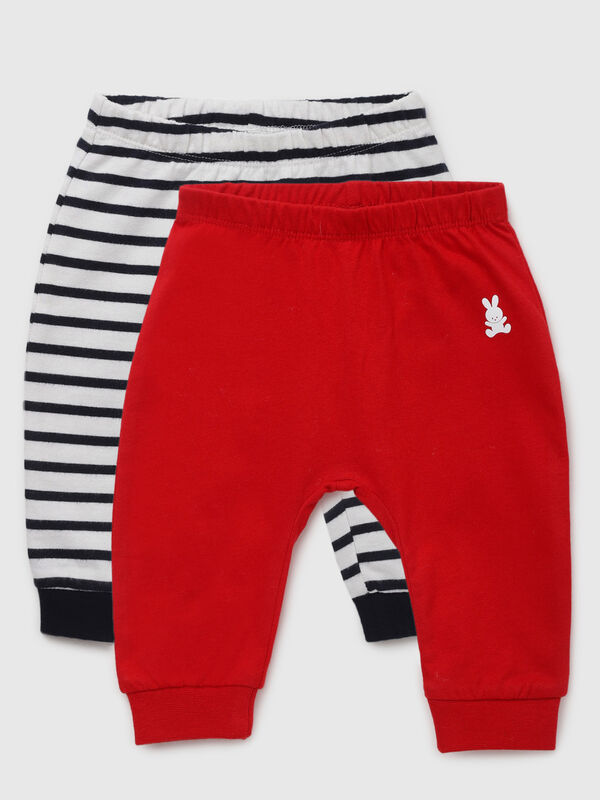 Striped and Solid Baby Shorts - Pack of 2