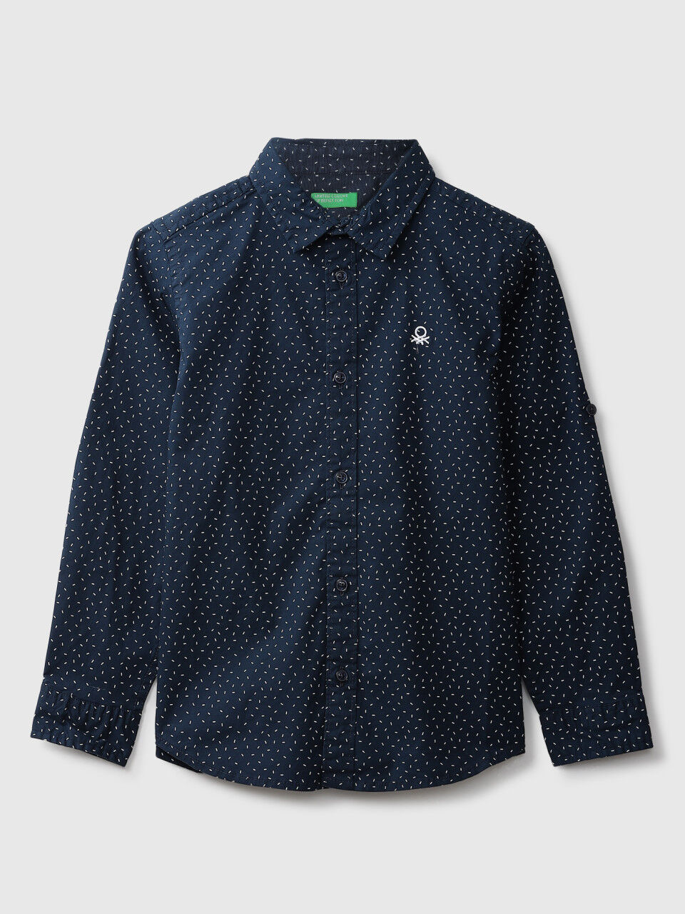 United Colors Of Benetton Navy Blue Printed Shirt