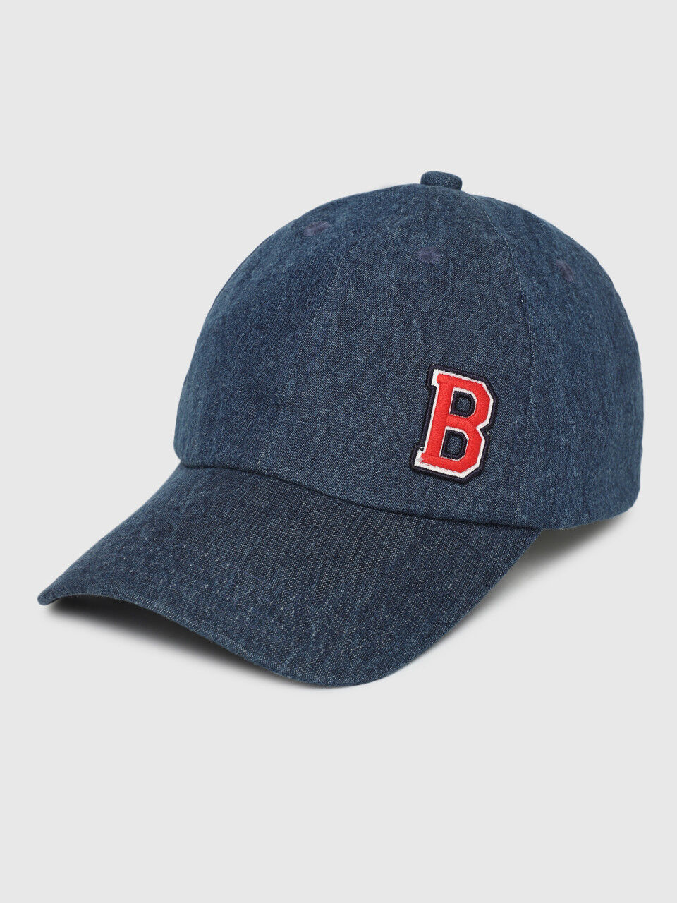 Benetton Navy Blue Cap With Embroidery