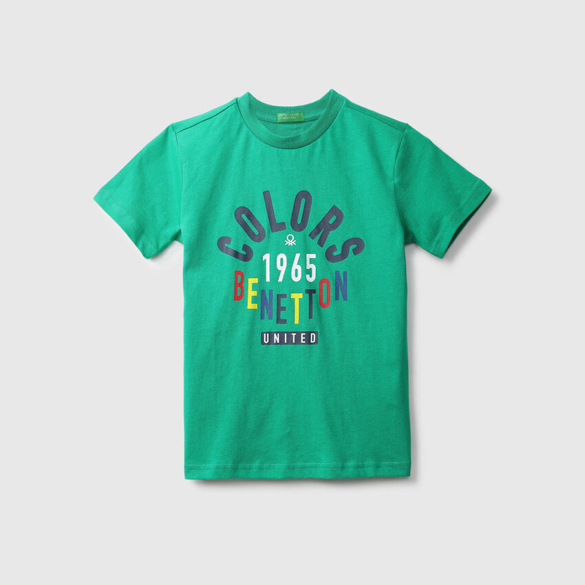 United Colors Of Benetton Green Printed T-Shirt