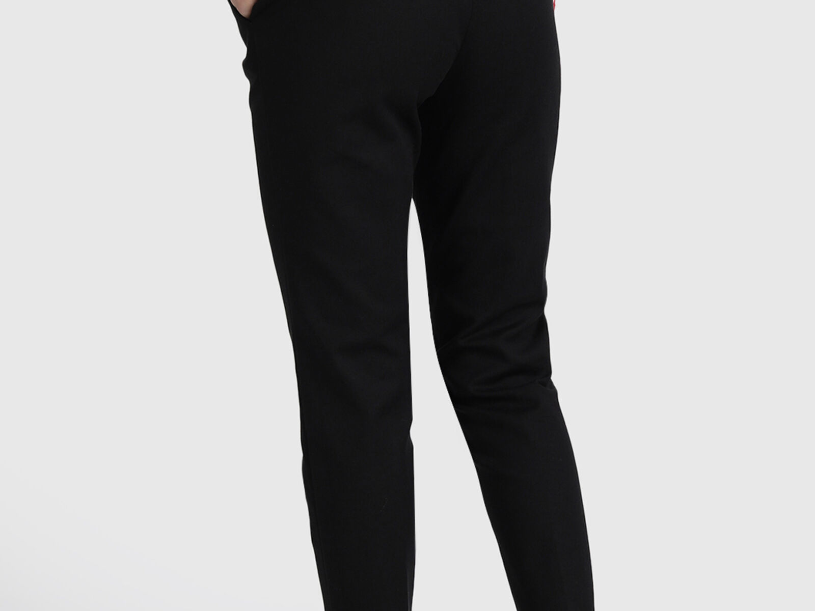Cotton Lycra Core Trousers - Black