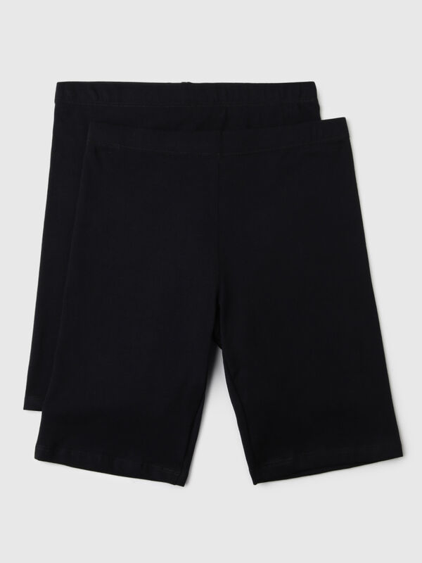 Pack of 2 Solid Colour Low Rise Bermuda Shorts