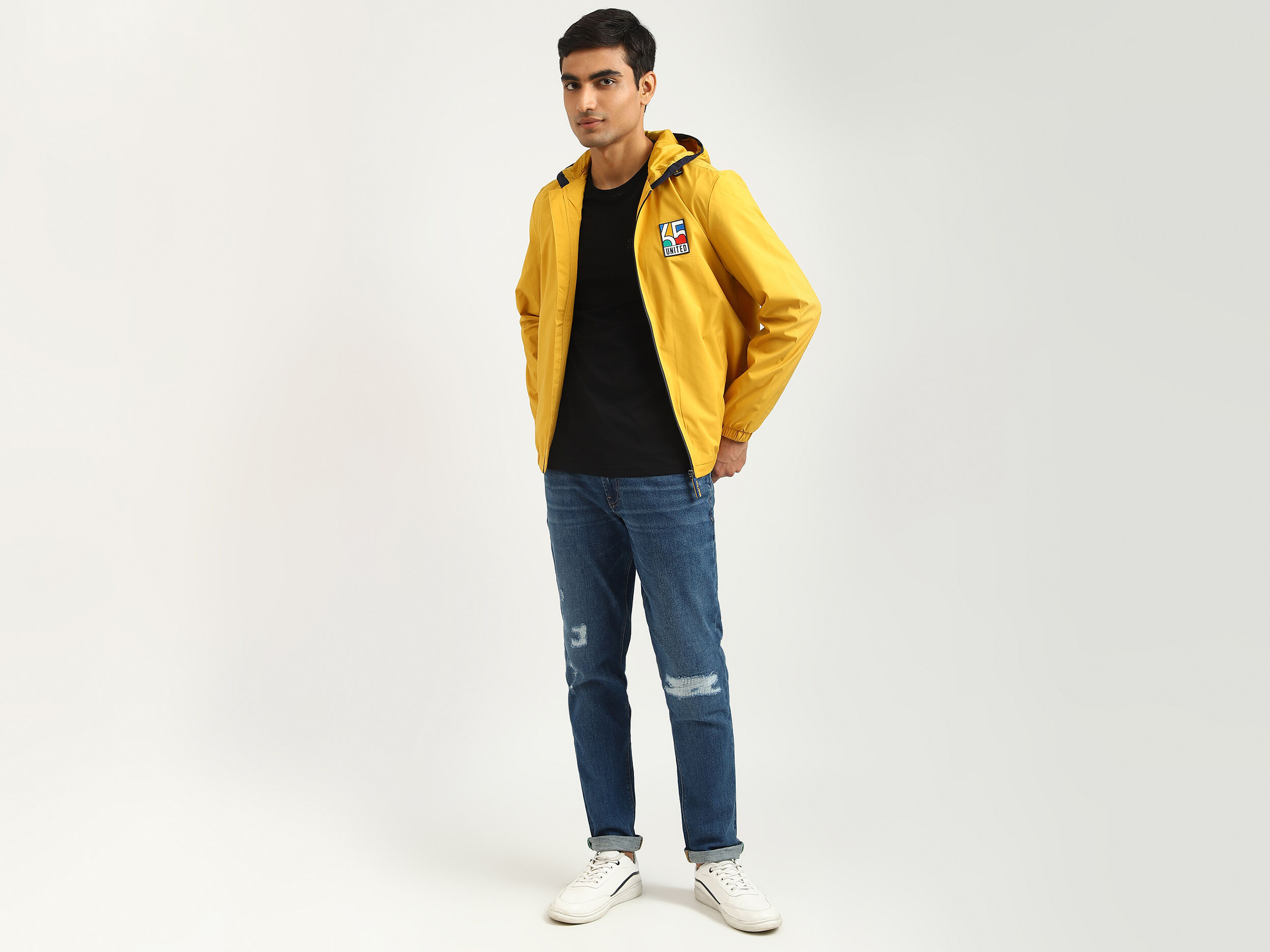 Buy UNITED COLORS OF BENETTON Mens Zip Through Neck Quilted Jacket |  Shoppers Stop