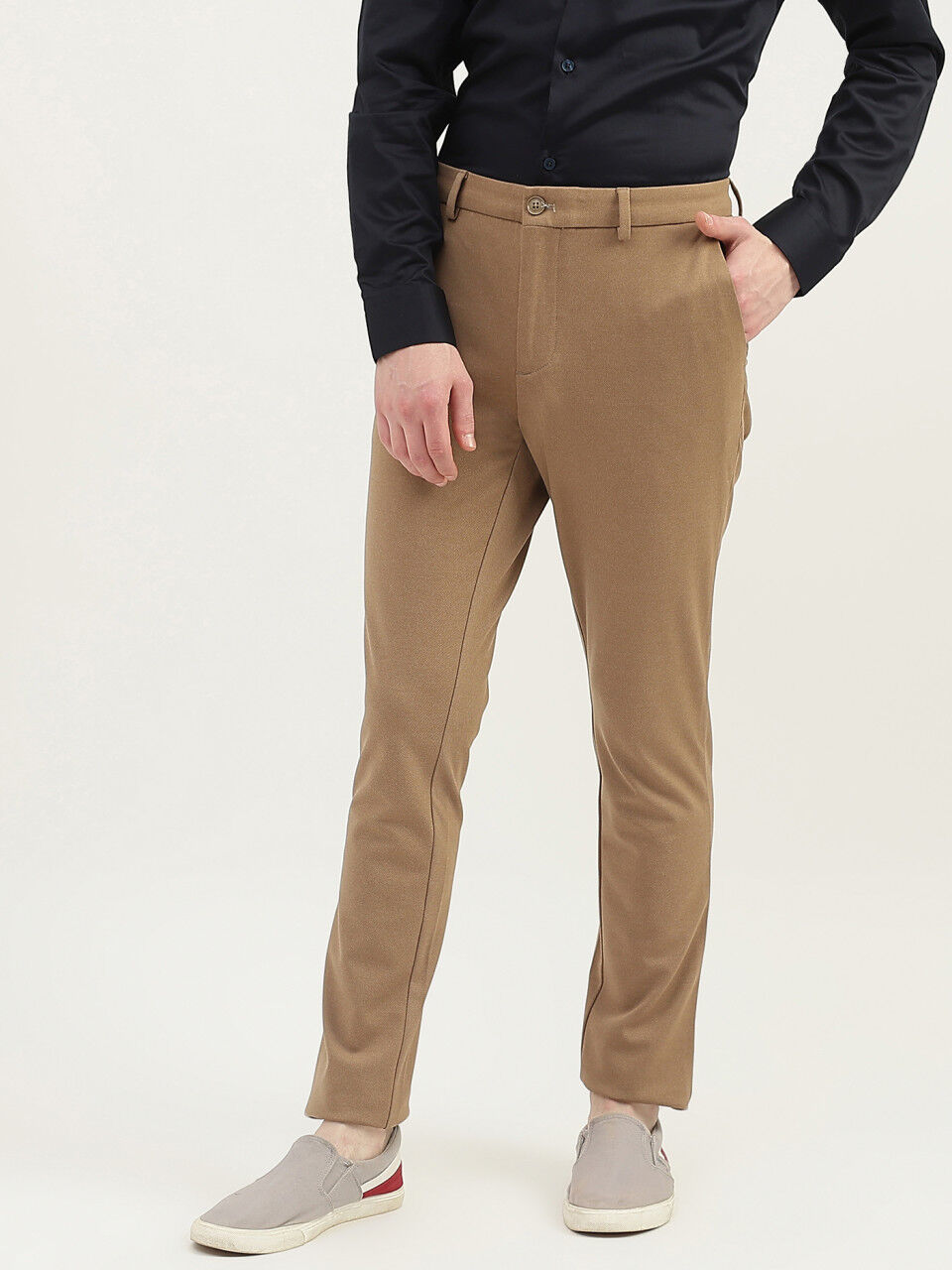 Black Navy Cotton s Formal Trousers