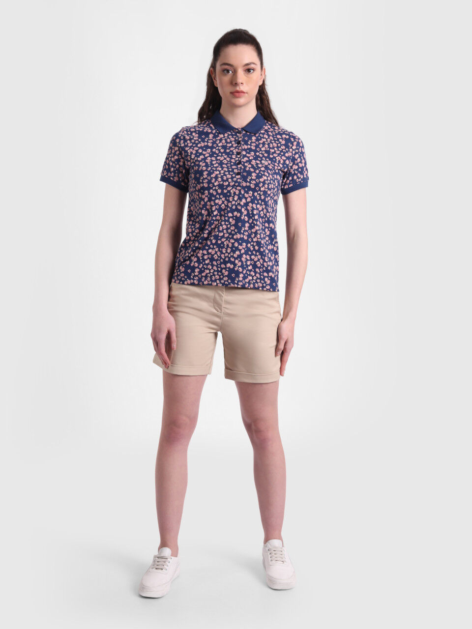 Short sleeved printed polo