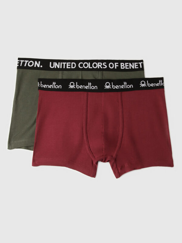 Pack of 2 Solid Colour Low Rise Boxer Briefs