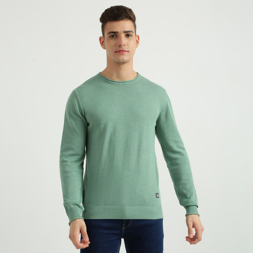 United Colors Of Benetton Mens Long Sleeve Solid Sweater