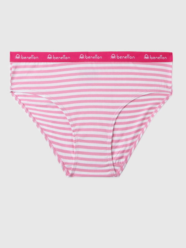 Pack of 2 Striped Low Rise Briefs