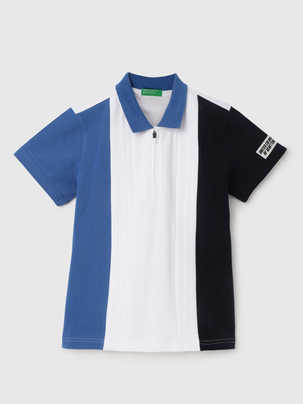 Regular Fit Polo Neck Colorblock T-Shirt