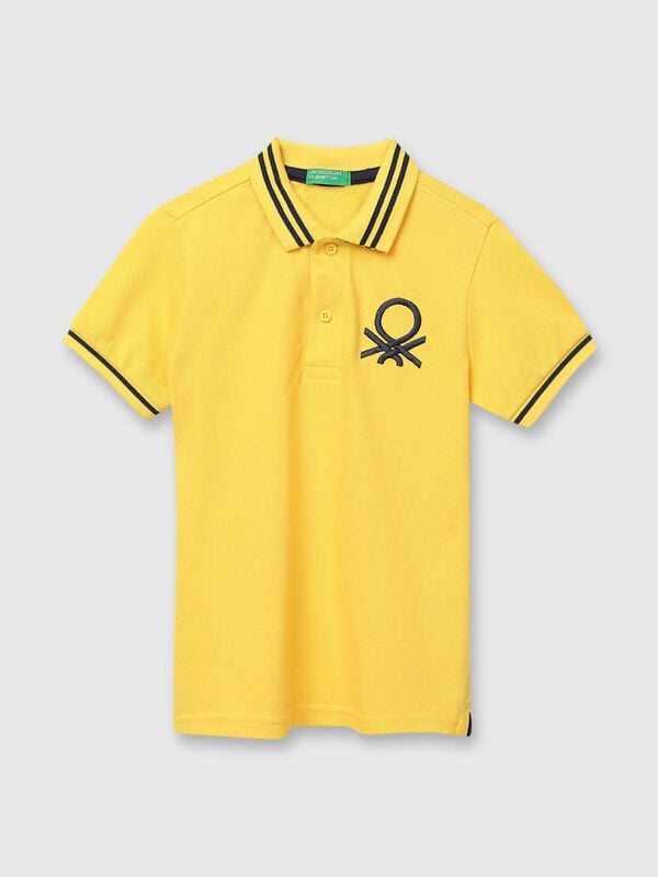 Solid Pique Polo With Tipping