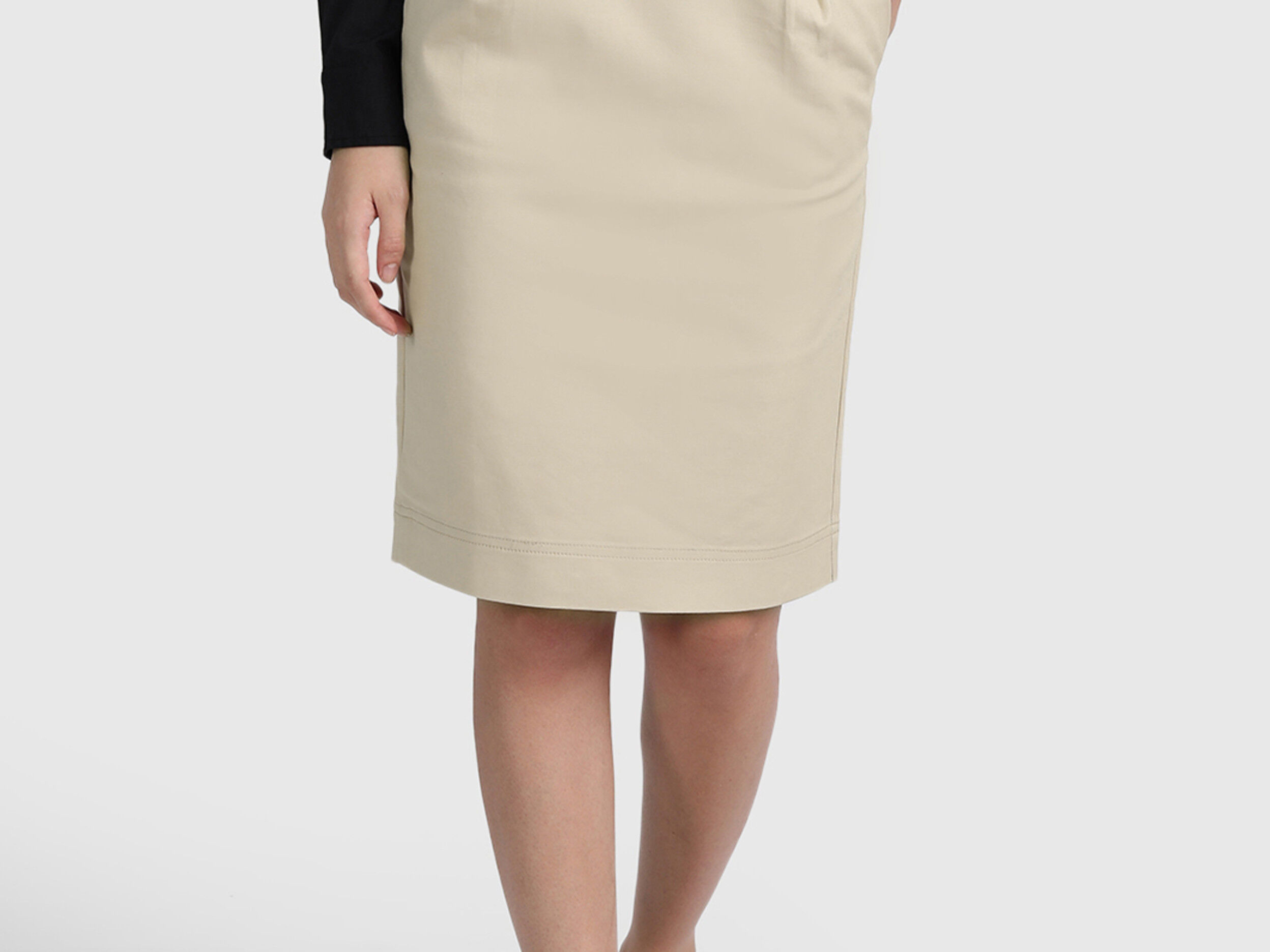 Powersutra Knee Length Skirts  Buy Powersutra Cotton Stretch Pencil Skirt   White Online  Nykaa Fashion