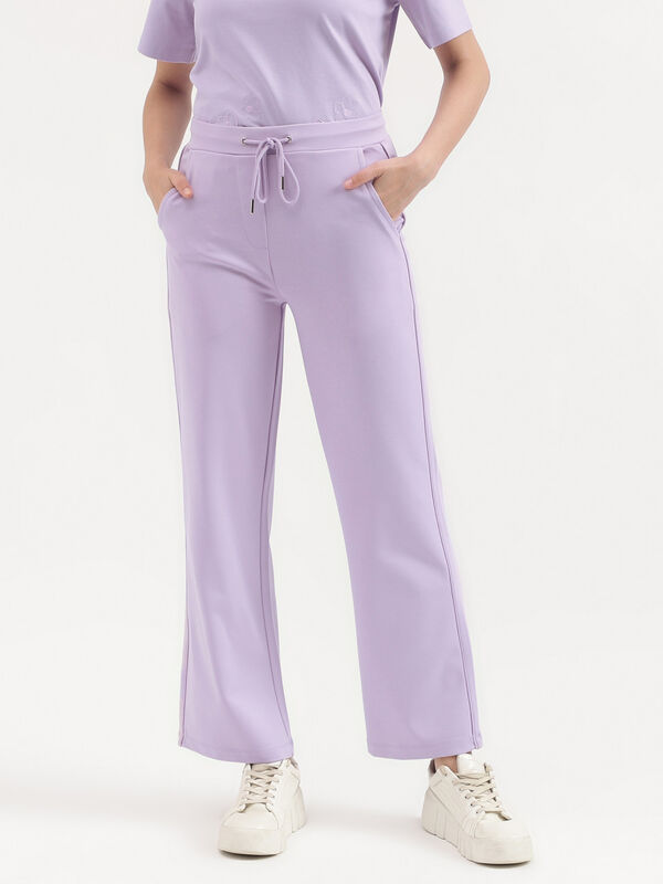 Solid Straight Fit Trousers
