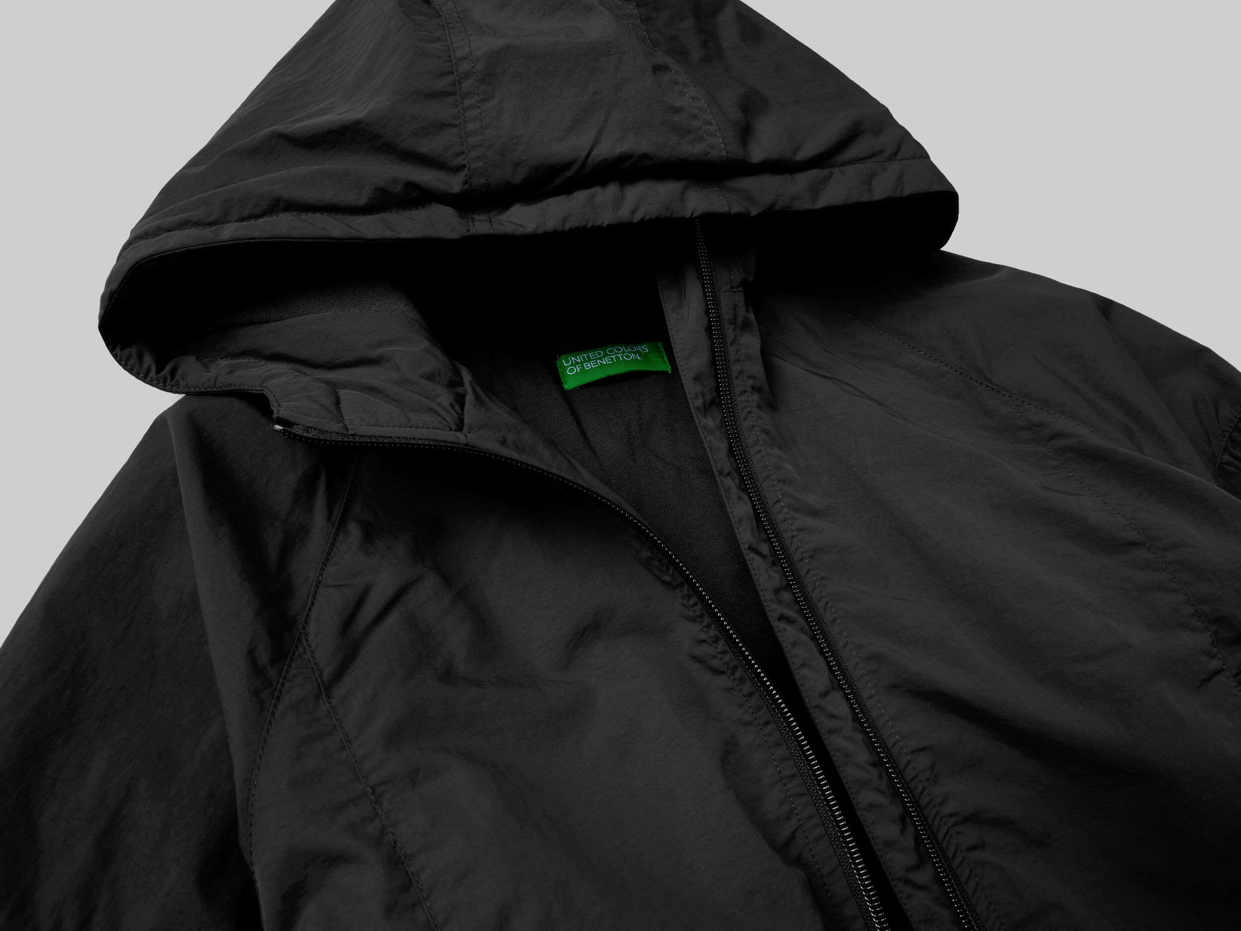 Buy United Colors Of Benetton Black Regular Fit Mock Neck Solid Jacket  Online