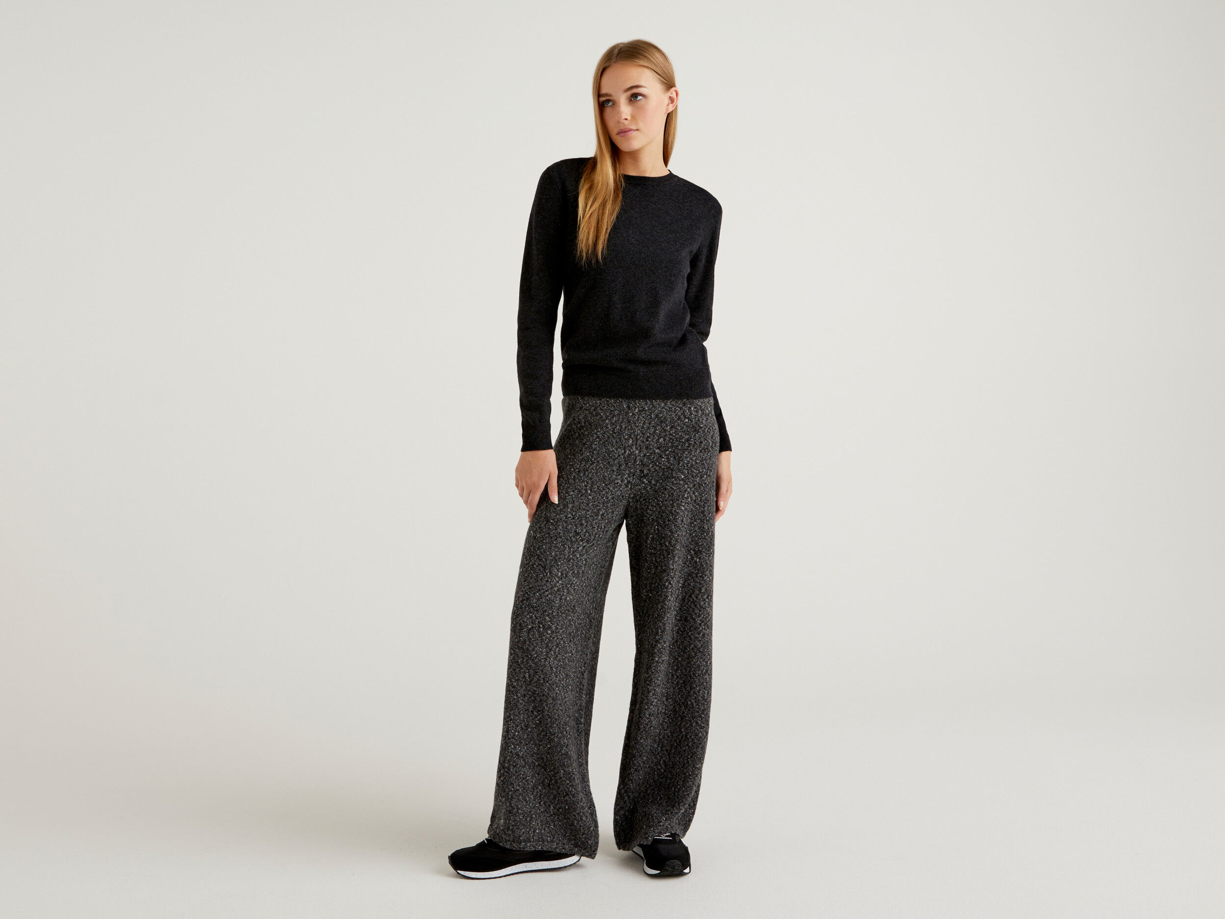 Easel Knitted Sweater Lounge Pants in Chocolate (PANTS ONLY) – June Adel