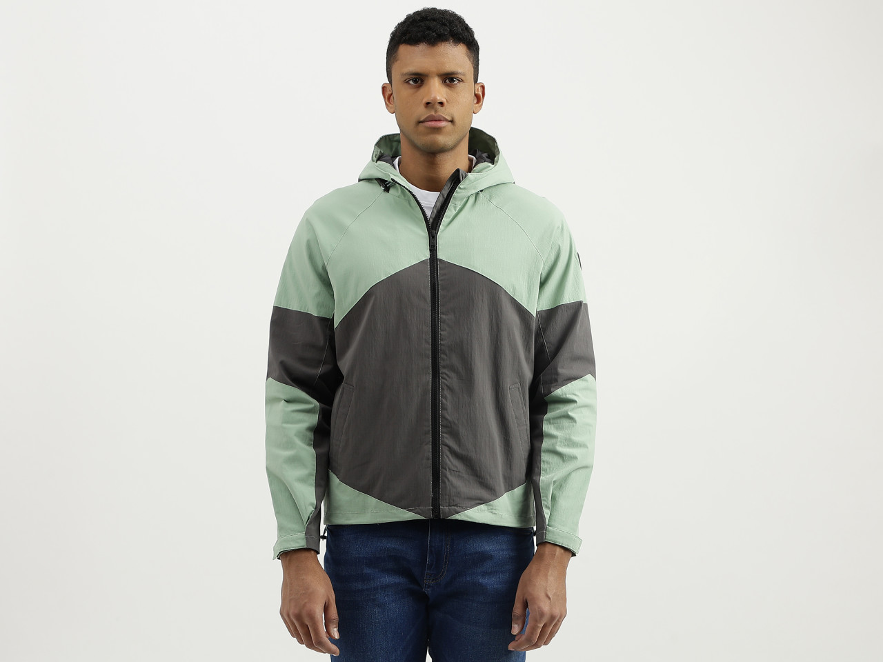 Buy UNITED COLORS OF BENETTON Navy Solid Cotton Regular Fit Men's Casual  Jacket | Shoppers Stop
