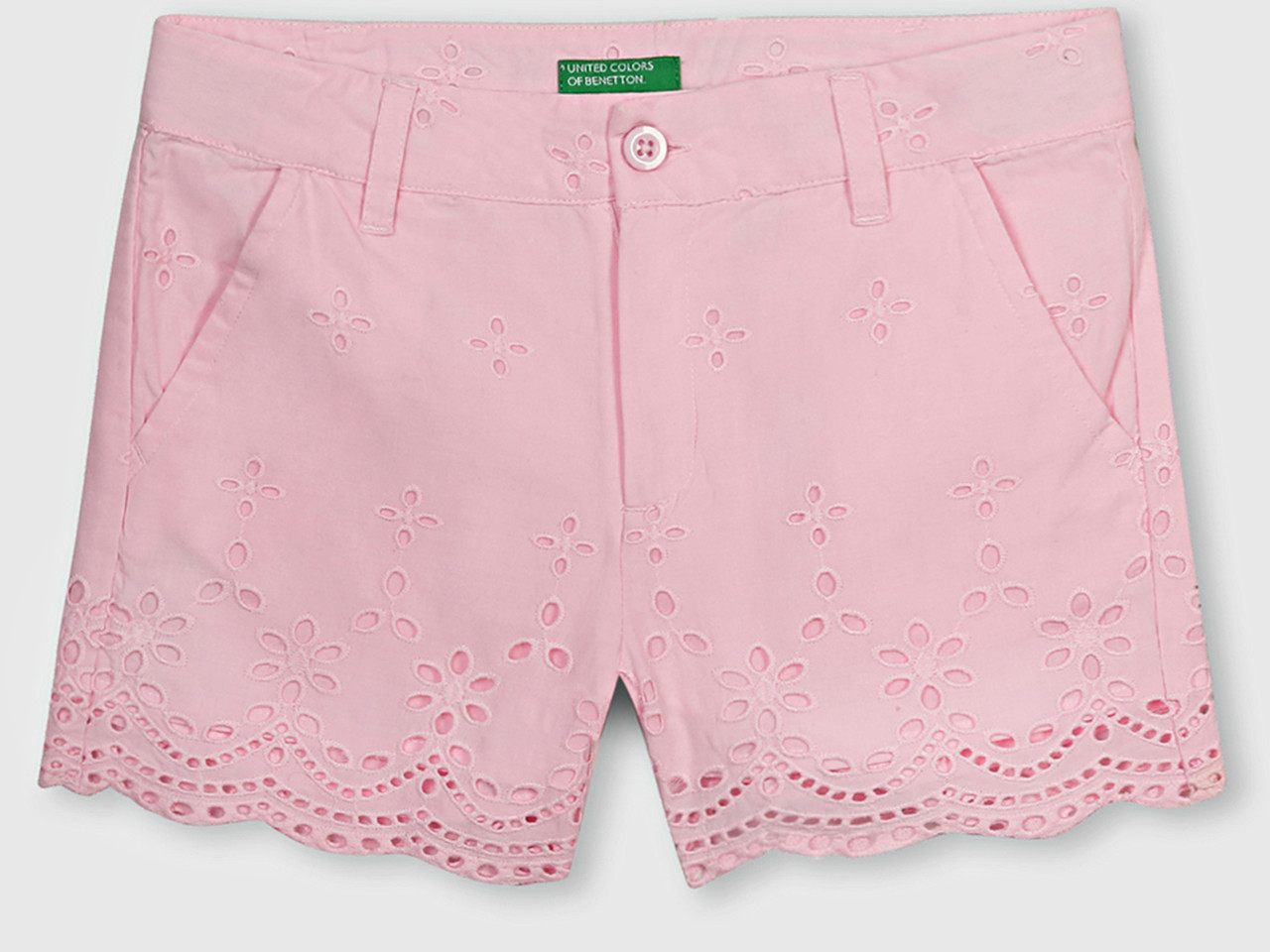 Bermuda Paperbag Effet Denim United Colors of Benetton Fille Vêtements Pantalons & Jeans Pantalons courts Shorts en jean 